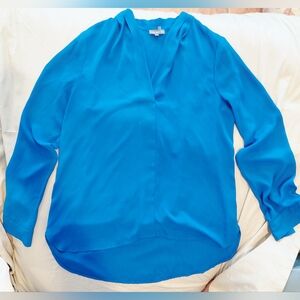 Vince Camuto Bright Blue V-Neck Blouse